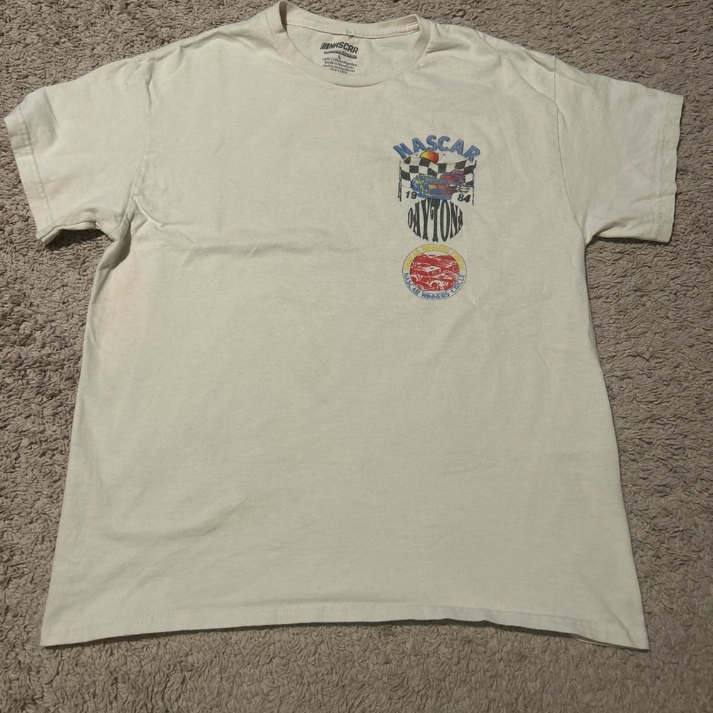 Freeze White NASCAR Daytona Short-Sleeve Tee with Race Graphics